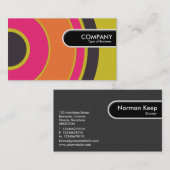 丸いエッジラベルカラフル – 円06 名刺 (正面/裏面)