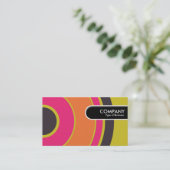 丸いエッジラベルカラフル – 円06 名刺 (スタンド正面)
