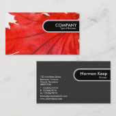 丸いエッジラベル日本の – メープルリーフ 名刺 (正面/裏面)