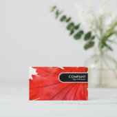 丸いエッジラベル日本の – メープルリーフ 名刺 (スタンド正面)