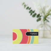 丸いエッジラベル-カラフル円01 名刺 (スタンド正面)