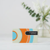 丸いエッジラベル-カラフル円03 名刺 (スタンド正面)