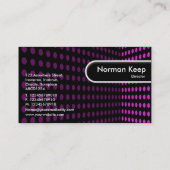 丸いエッジラベル – トーンコーナー – マゼンタ 名刺 (裏面)