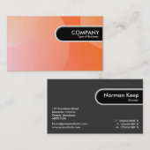 丸いエッジラベル – バブルクラウドオレンジ 名刺 (正面/裏面)