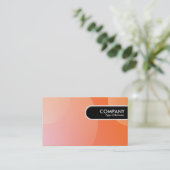 丸いエッジラベル – バブルクラウドオレンジ 名刺 (スタンド正面)