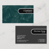 丸いエッジラベル – ブラシ付きティール（緑がかった色） 名刺 (正面/裏面)