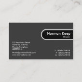 丸いエッジラベル – ブラシ付きティール（緑がかった色） 名刺 (裏面)