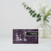 丸いエッジラベル – 森（紫の色調） 名刺 (スタンド正面)