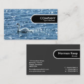 丸いエッジラベル – 白鳥 名刺 (正面/裏面)