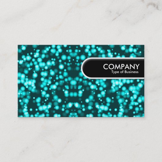 丸いエッジラベル – 青い球体の侵入 名刺 (正面)