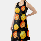 丸いオレンジと黄色のカボチャ。シームレスな水冷 エプロン (インサイチュ)