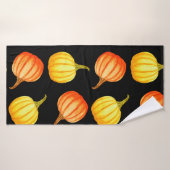 丸いオレンジと黄色のカボチャ。シームレスな水冷 バスタオル (バスタオル)