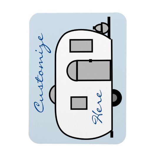 丸いカスタマイズジプシー小さなキャラバン マグネット (縦)