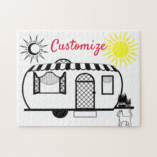 丸いキャラバントレーラーThunder_Cove ジグソーパズル (横)