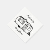 丸いキャラバントレーラーThunder_Cove スタンダードカクテルナプキン (角)