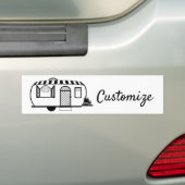 丸いキャラバントレーラーThunder_Cove バンパーステッカー (車上)