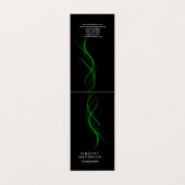 丸いコーナーの黒い緑のエレガント曲線 名刺 (外部フラット)