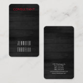 丸いコーナーグレーの木の背景エレガント 名刺 (正面/裏面)