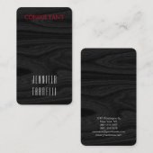 丸いコーナーグレーの木の背景エレガント 名刺 (正面/裏面)