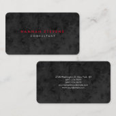 丸いコーナーグレーパターン赤プロフェッショナル 名刺 (正面/裏面)