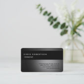 丸いコーナーグレーブラック魅力的名刺 名刺 (スタンド正面)