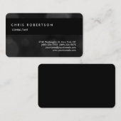 丸いコーナーグレーブラック魅力的名刺 名刺 (正面/裏面)