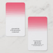 丸いコーナーピンク白エレガントフェミニン 名刺 (正面/裏面)
