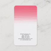 丸いコーナーピンク白エレガントフェミニン 名刺 (裏面)