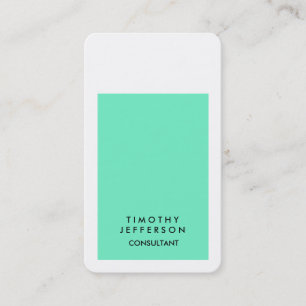 丸いコーナーブルー白エレガントモダン 名刺