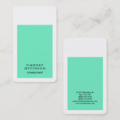 丸いコーナーブルー白エレガントモダン 名刺 (正面/裏面)