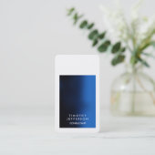 丸いコーナーブルー白エレガントモダン 名刺 (スタンド正面)