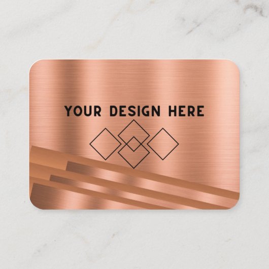 丸いコーナー厚いカード銅金属の外観 名刺 (裏面)