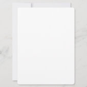 丸いコーナー大空白の白結婚 招待状 (正面)