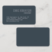 丸いコーナー炭グレーの名刺 名刺 (正面/裏面)