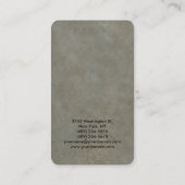 丸いコーナー赤灰色の石壁エレガント 名刺 (裏面)