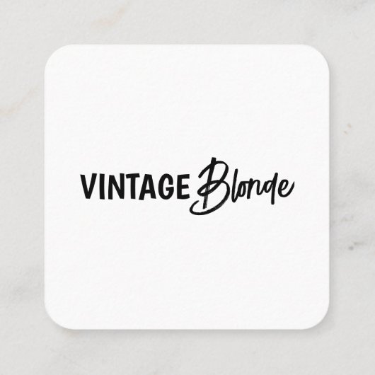 丸いコーナー、ロゴカード、ソーシャルメディアカード スクエア名刺 (裏面)