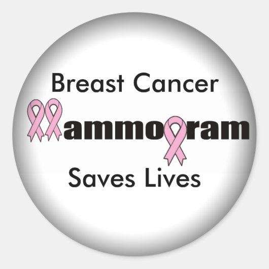 丸いシール – 乳がんマンモグラム ラウンドシール (正面)