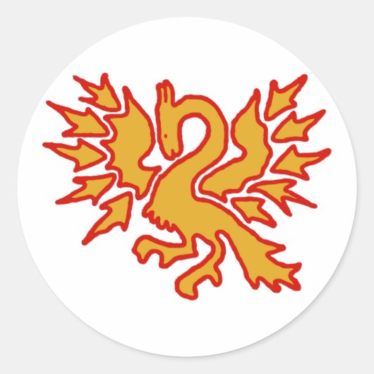 丸いシール – 白 ラウンドシール (正面)