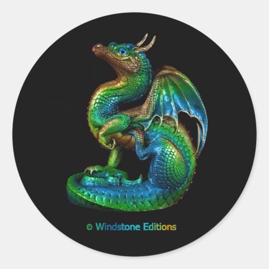 丸いステッカーにカラフルを引っかく ラウンドシール (正面)