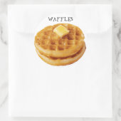 丸いステッカーのワッフル ラウンドシール (バッグ)