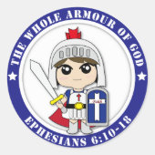 丸いステッカーを振り回す小さな王子 ラウンドシール (正面)