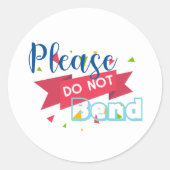 丸いステッカーを曲げないでください ラウンドシール (正面)