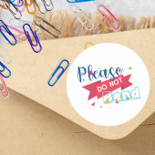 丸いステッカーを曲げないでください ラウンドシール