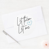 丸いステッカーを渡す ラウンドシール (封筒)