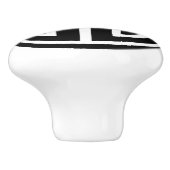 丸いセラミックドアノブの白黒記中国の号 セラミックノブ (側面)