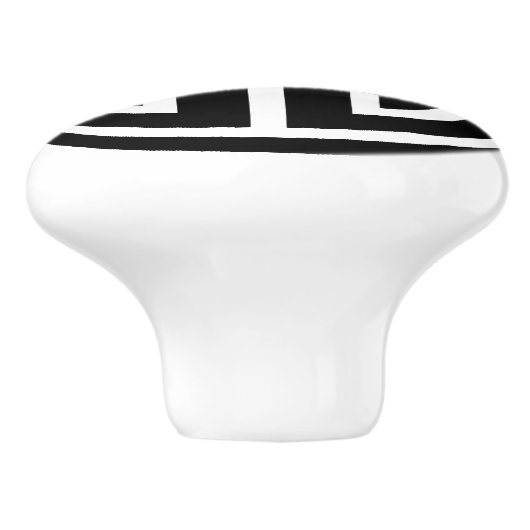 丸いセラミックドアノブの白黒記中国の号 セラミックノブ (側面)