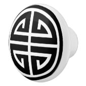 丸いセラミックドアノブの白黒記中国の号 セラミックノブ (右)