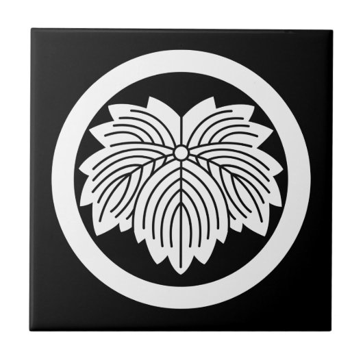 丸いツタの尖った葉 タイル (正面)