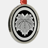 丸いツタの尖った葉 メタルオーナメント (右)