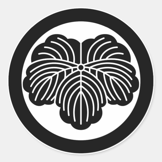 丸いツタの葉 ラウンドシール (正面)